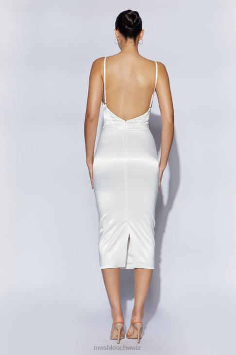 Meshki Brie-Korsett-Midikleid Weiß Kleidung 060V663