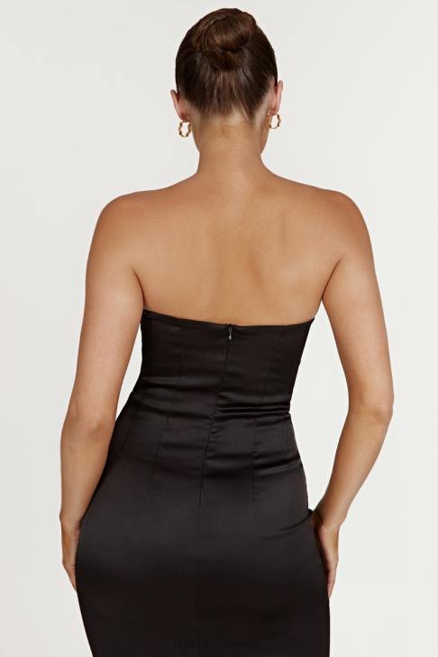 Meshki Bryony figurbetontes Midikleid mit Körbchen Schwarz Kleidung 060V393