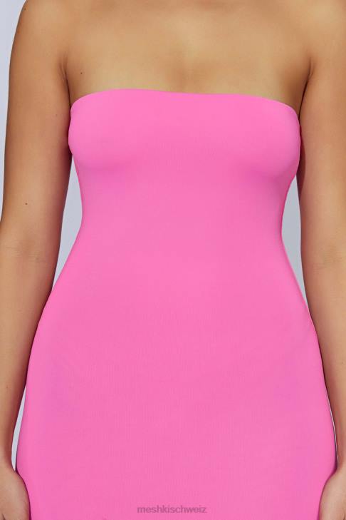 Meshki Cassidy trägerloses Midikleid Kaugummirosa Kleidung 060V518