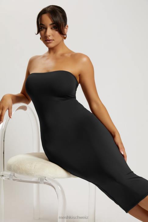 Meshki Cassidy trägerloses Midikleid Schwarz Kleidung 060V677