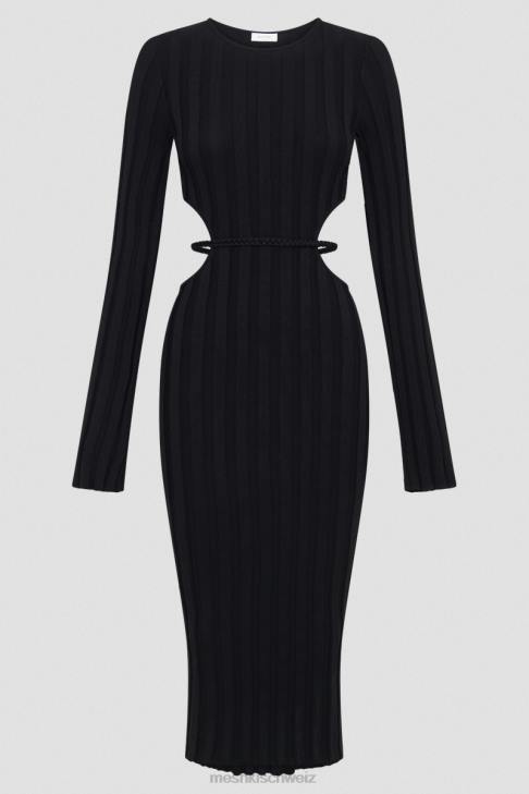 Meshki Elodie Strick-Midikleid Schwarz Kleidung 060V244