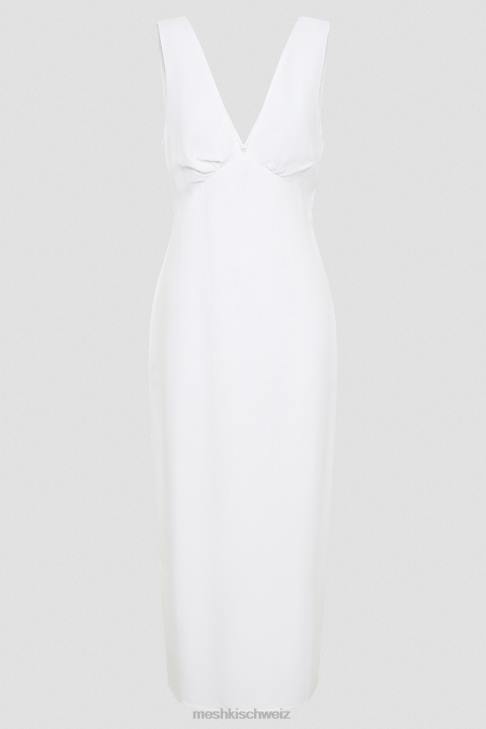 Meshki Elspeth Leinen-Midikleid Weiß Kleidung 060V332