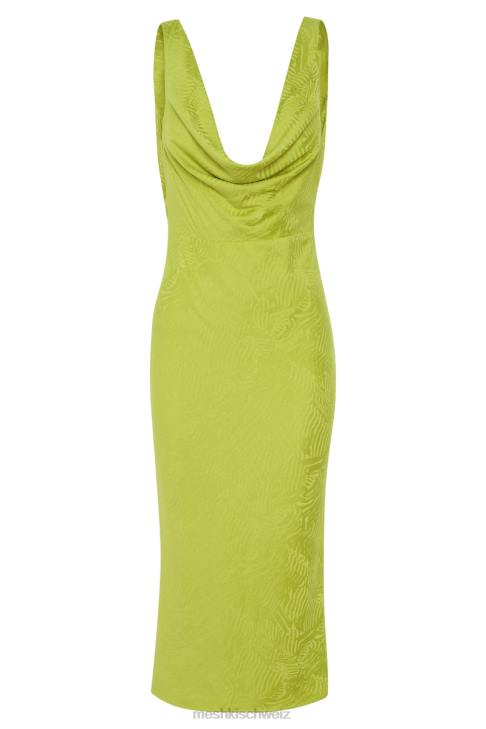 Meshki Fallon-Midikleid mit Wasserfallausschnitt Chartreuse Kleidung 060V624