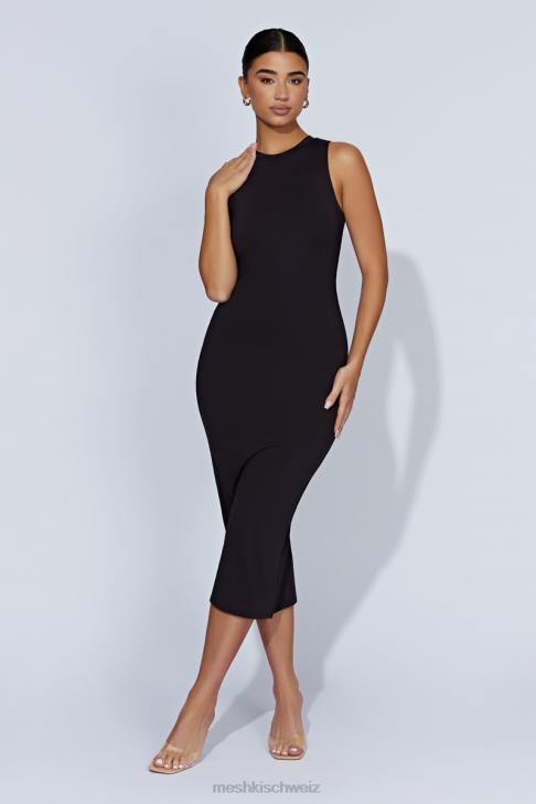 Meshki Jill ärmelloses Tank-Midikleid Schwarz Kleidung 060V467