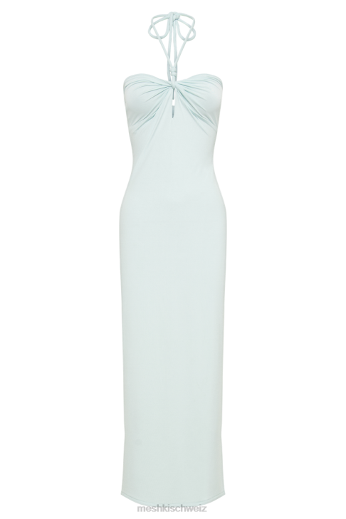 Meshki Krissy Midi-Twist-Neckholder-Jersey-Kleid arktisches Blau Kleidung 060V255