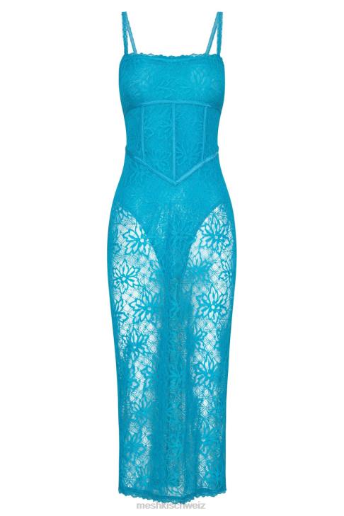Meshki Mathilde Spitzenkorsett-Midikleid Aquamarin Kleidung 060V651
