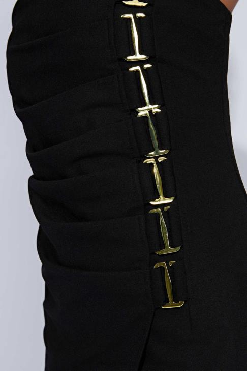 Meshki Mercer E-Hook Midikleid Schwarz Kleidung 060V525