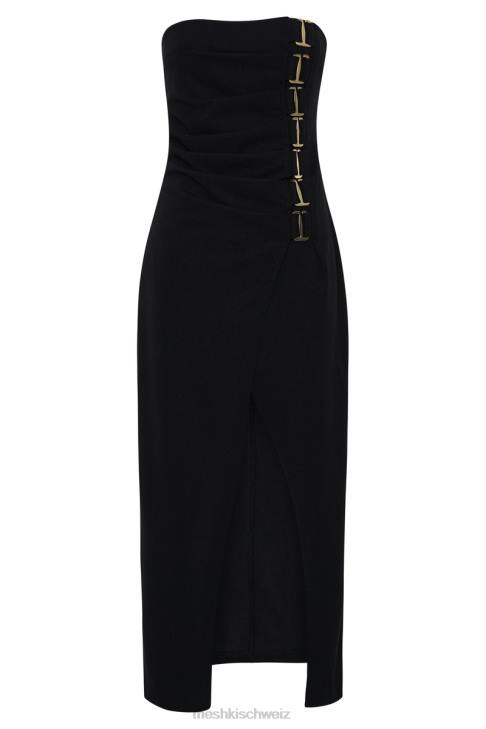 Meshki Mercer E-Hook Midikleid Schwarz Kleidung 060V525