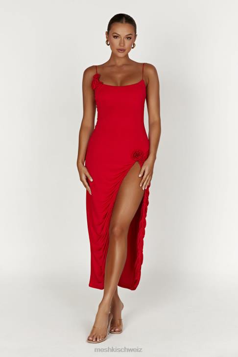 Meshki Nevaeh Rose Midikleid Rot Kleidung 060V277