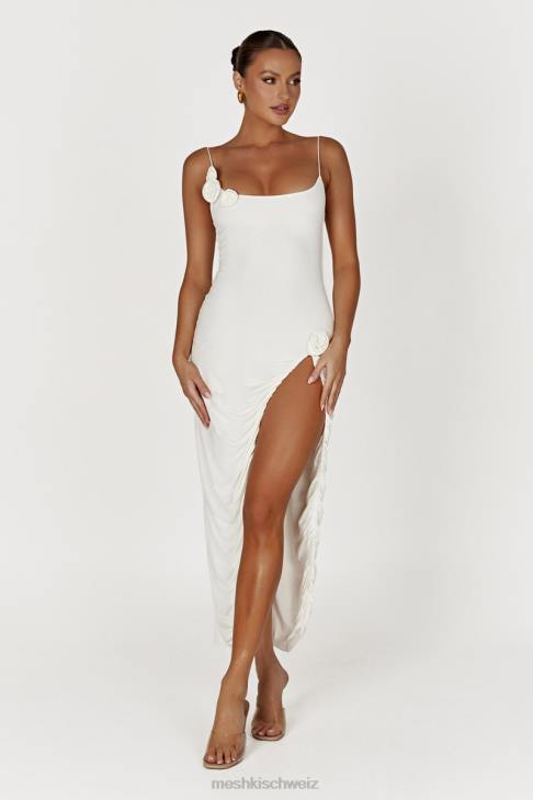 Meshki Nevaeh Rose Midikleid Weiß Kleidung 060V235