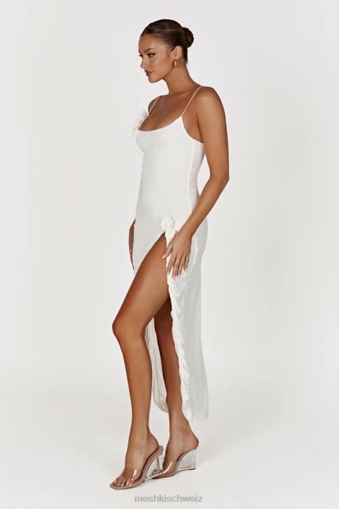 Meshki Nevaeh Rose Midikleid Weiß Kleidung 060V235