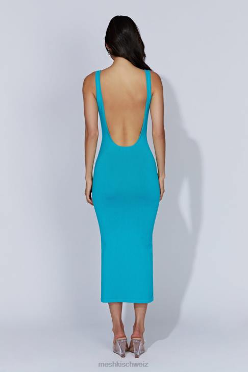 Meshki Nola Strick-Midikleid mit Cut-Outs Aquamarin Kleidung 060V662