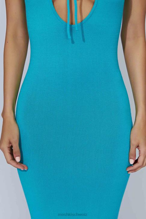 Meshki Nola Strick-Midikleid mit Cut-Outs Aquamarin Kleidung 060V662