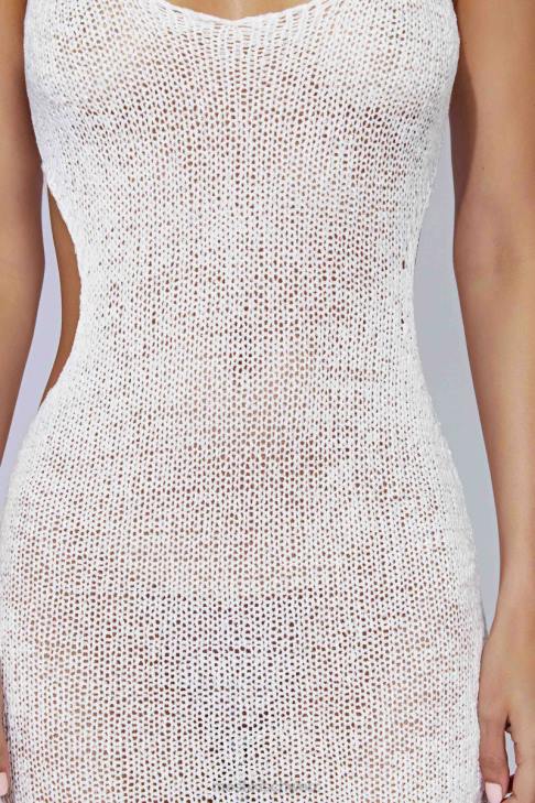 Meshki Shae Strick-Midikleid mit U-Ausschnitt Weiß Kleidung 060V274