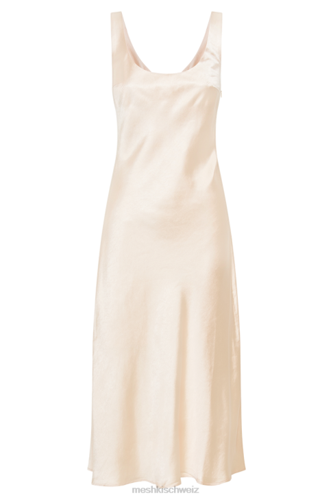 Meshki Tamara schillerndes Slip-Midikleid aus Satin Aprikose Kleidung 060V292