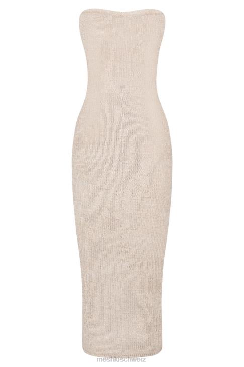 Meshki Trägerloses Midikleid aus Bandgarn von Friya Weizen Kleidung 060V566