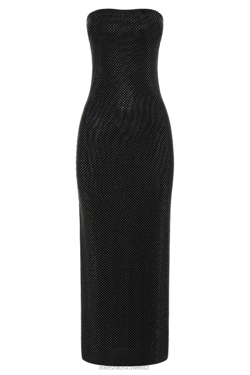 Meshki Waverly trägerloses Midikleid mit Strassbesatz Schwarz Kleidung 060V359