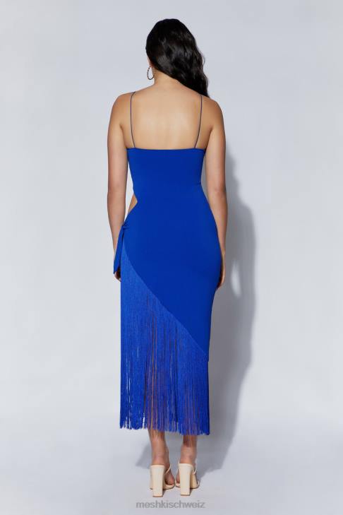 Meshki Yasmin Wickel-Midikleid mit Fransen Persischblau Kleidung 060V515