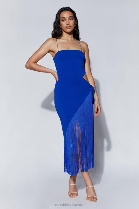 Meshki Yasmin Wickel-Midikleid mit Fransen Persischblau Kleidung 060V515