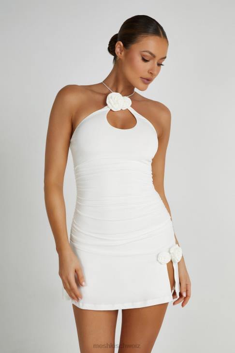Meshki Adeline Rose Neckholder-Minikleid Weiß Kleidung 060V157