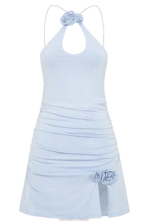 Meshki Adeline Rose Neckholder-Minikleid puderblau Kleidung 060V197