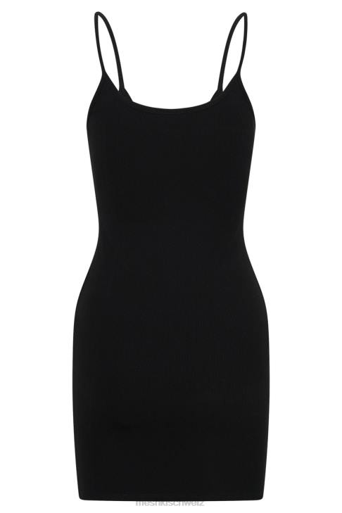 Meshki Alexis Mini-Rippenkleid Schwarz Kleidung 060V725