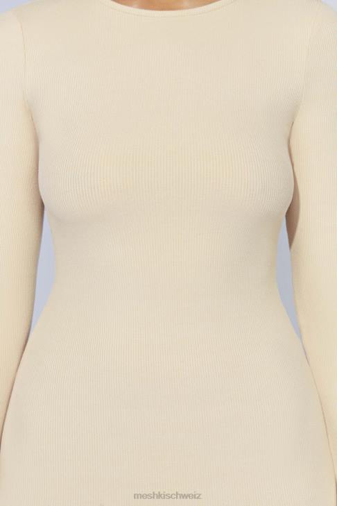 Meshki Bayley Minikleid mit ausgestellten Ärmeln Creme Kleidung 060V554