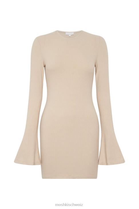 Meshki Bayley Minikleid mit ausgestellten Ärmeln Creme Kleidung 060V554