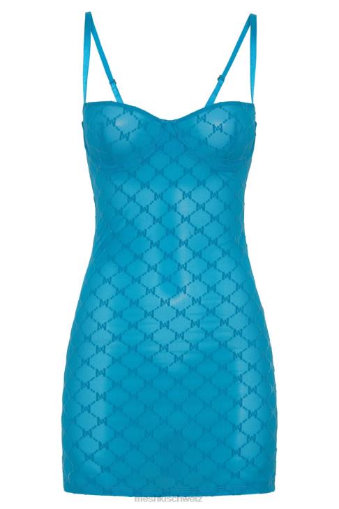 Meshki Cherie Mesh-Monogramm-Minikleid Aquamarin Kleidung 060V694
