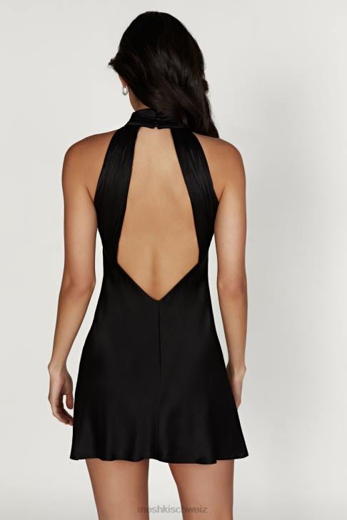 Meshki Claire A-Linie Mikro-Minikleid Schwarz Kleidung 060V259