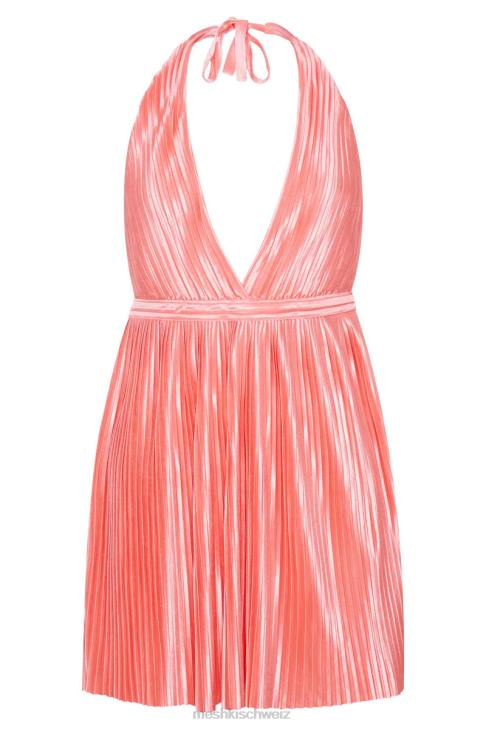 Meshki Darya plissiertes Mini-Neckholder-Kleid Rosenwasser Kleidung 060V603