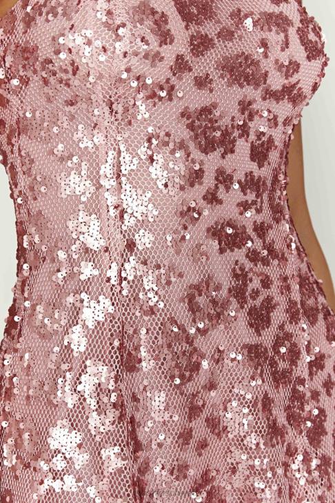 Meshki Everleigh trägerloses Pailletten-Minikleid erröten rosa Kleidung 060V557