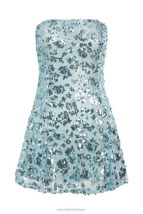 Meshki Everleigh trägerloses Pailletten-Minikleid puderblau Kleidung 060V278