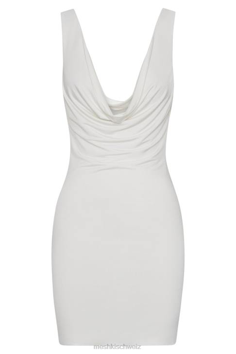 Meshki Juliette-Minikleid mit Wasserfallausschnitt Knochen Kleidung 060V334