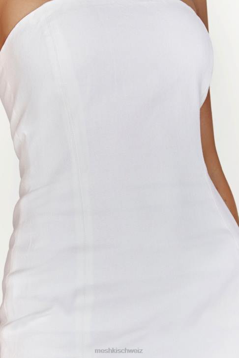 Meshki Maci-Leinen-Minikleid Weiß Kleidung 060V619