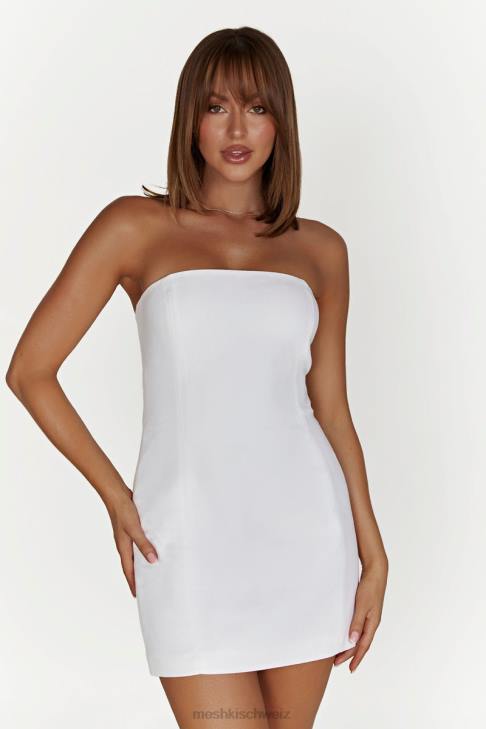 Meshki Maci-Leinen-Minikleid Weiß Kleidung 060V619