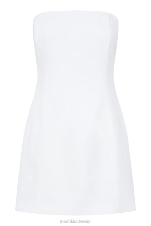 Meshki Maci-Leinen-Minikleid Weiß Kleidung 060V619