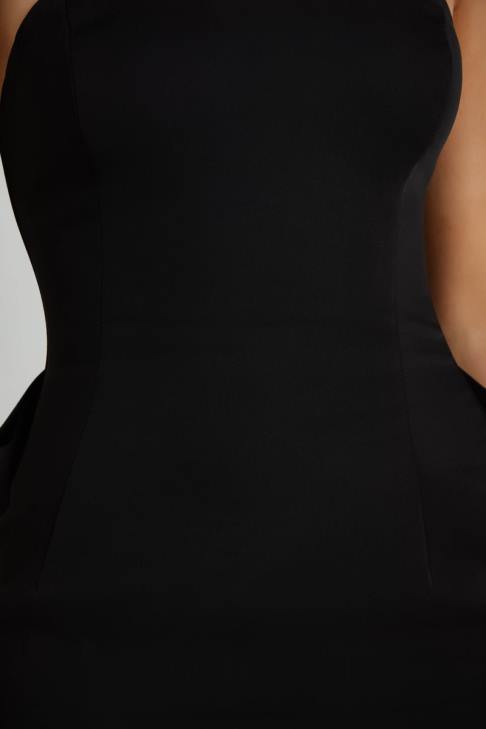 Meshki Meredith trägerloses Minikleid mit Schleife Schwarz Kleidung 060V216