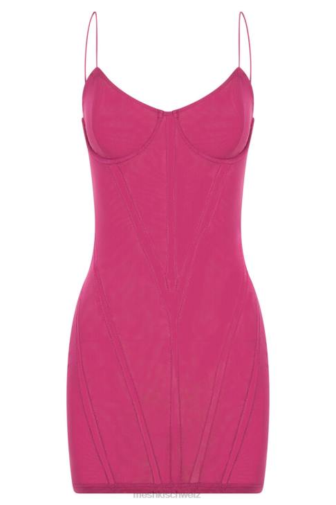 Meshki Minikleid aus Mesh mit Mapel-Einsätzen violett Kleidung 060V724