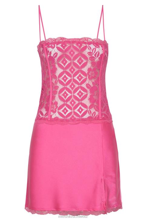 Meshki Minikleid aus Quincy-Spitze Kaugummirosa Kleidung 060V654