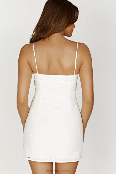 Meshki Minikleid mit Broderie von Bronwyn Weiß Kleidung 060V367