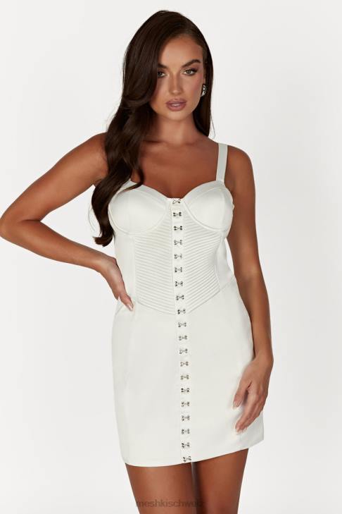 Meshki Minikleid mit Haken und Ösen von Azaria Elfenbein Kleidung 060V623