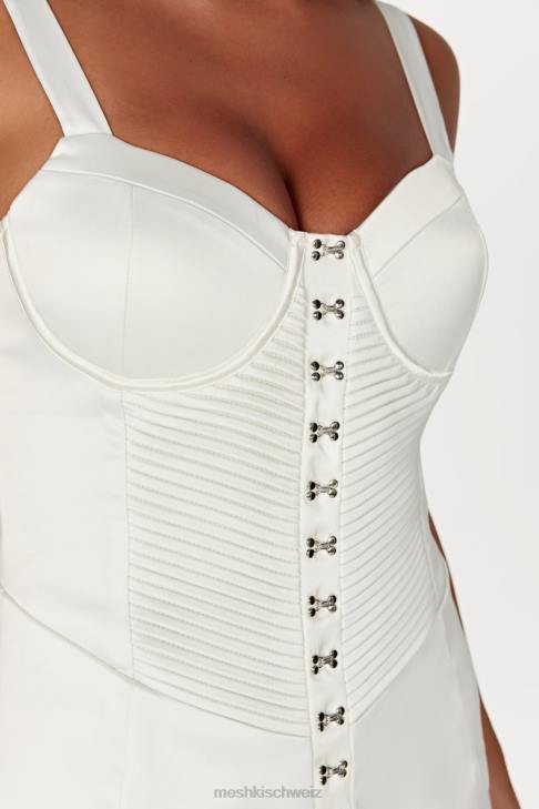 Meshki Minikleid mit Haken und Ösen von Azaria Elfenbein Kleidung 060V623