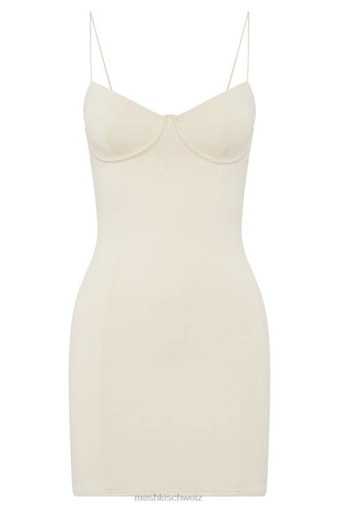 Meshki Minikleid mit nebliger Kontur Creme Kleidung 060V472