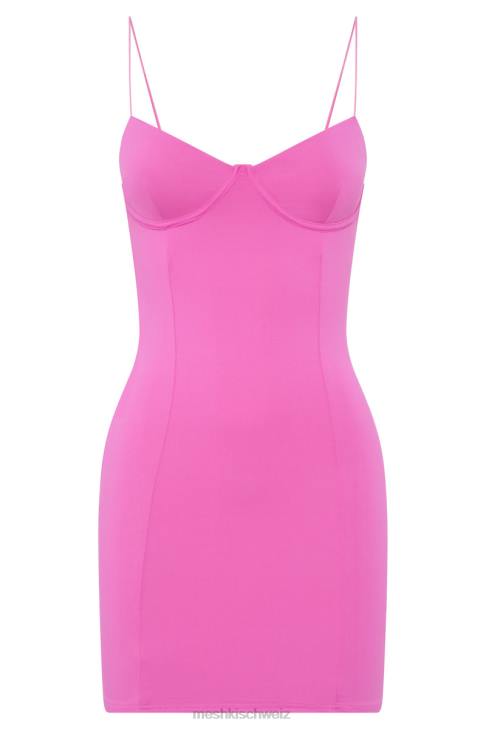 Meshki Minikleid mit nebliger Kontur Kaugummirosa Kleidung 060V281