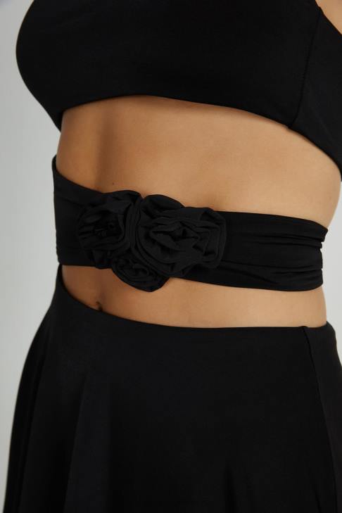 Meshki Montana trägerloses rosafarbenes Minikleid Schwarz Kleidung 060V164