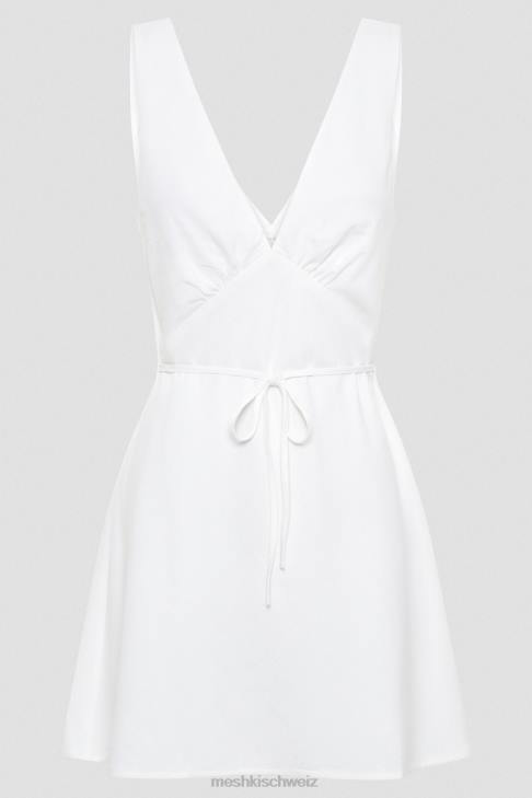 Meshki Nessa-Leinen-Minikleid Weiß Kleidung 060V339