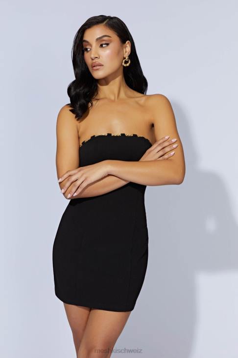 Meshki Noelle Chain Minikleid Schwarz Kleidung 060V602