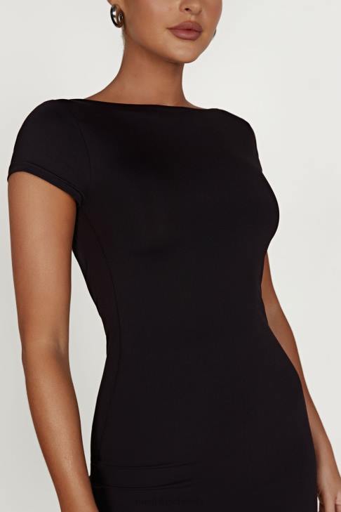 Meshki Reyna rückenfreies Minikleid aus recyceltem Nylon Schwarz Kleidung 060V495