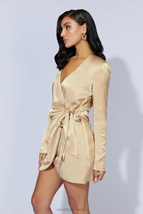 Meshki Saira Minikleid zum Binden Weizen Kleidung 060V655